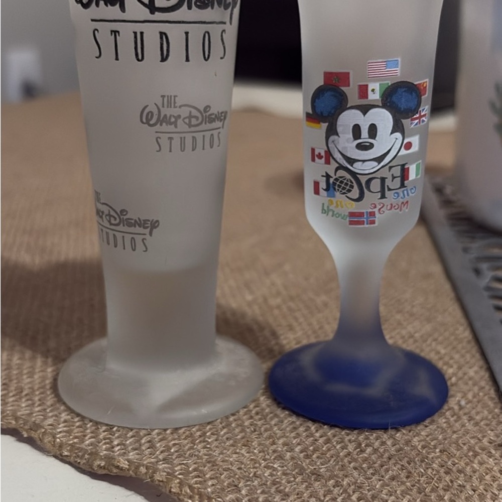 Disney Studios Frosted Glass Set